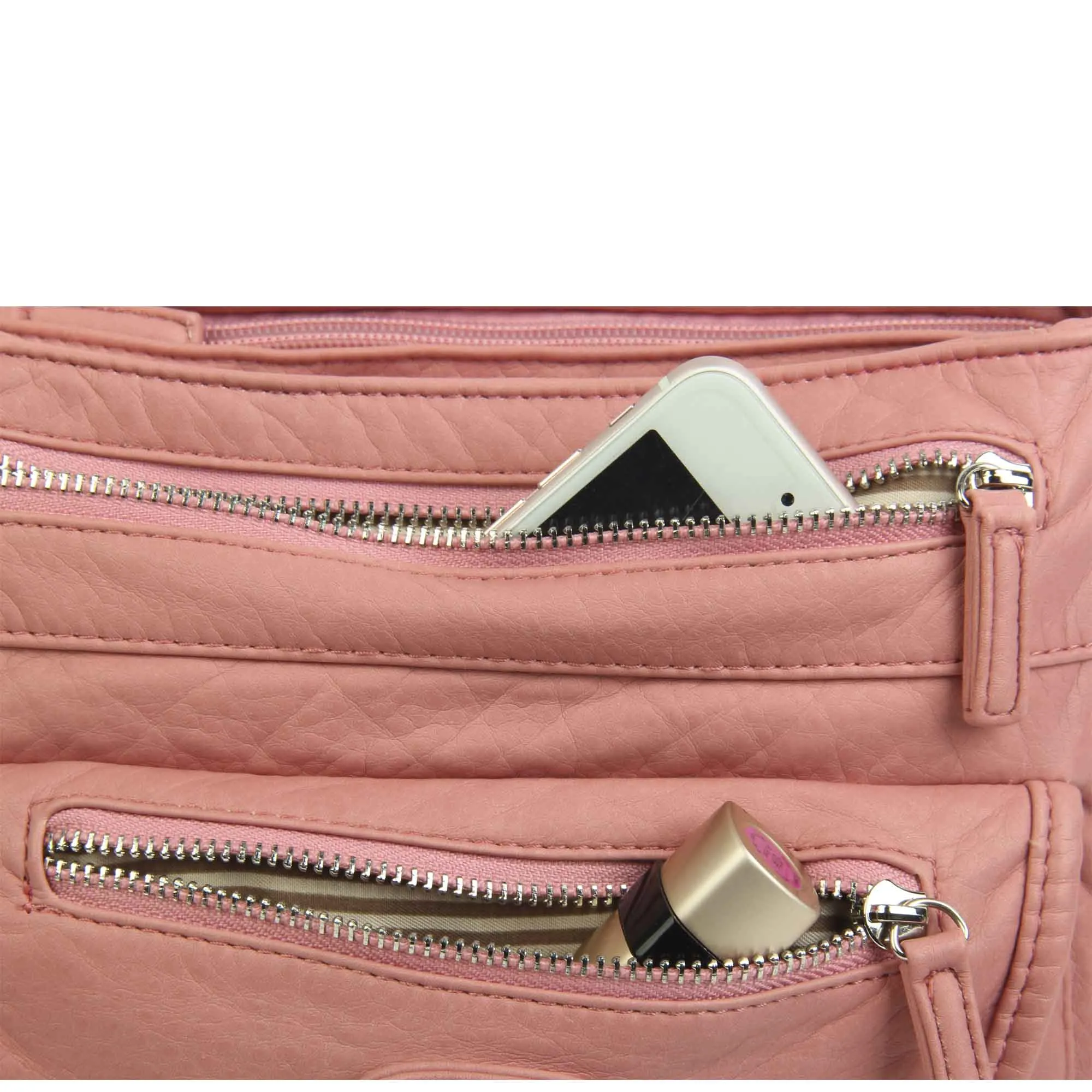 The Lorie Crossbody - Rose Pink