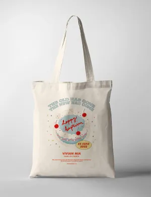 The New Has Come Baptism Tote Bag {Customisable}