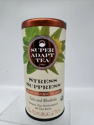 THE REPUBLIC OF TEA Super Adapt STRESS SUPPRESS TEA TULSI & RHODIOLA 36 BAGS