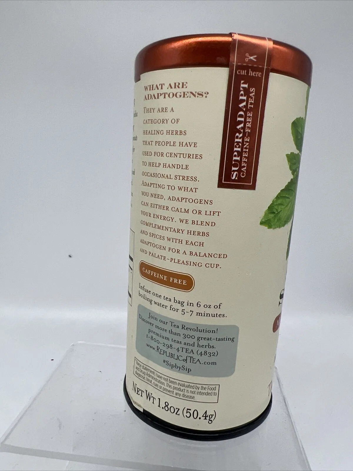 THE REPUBLIC OF TEA Super Adapt STRESS SUPPRESS TEA TULSI & RHODIOLA 36 BAGS