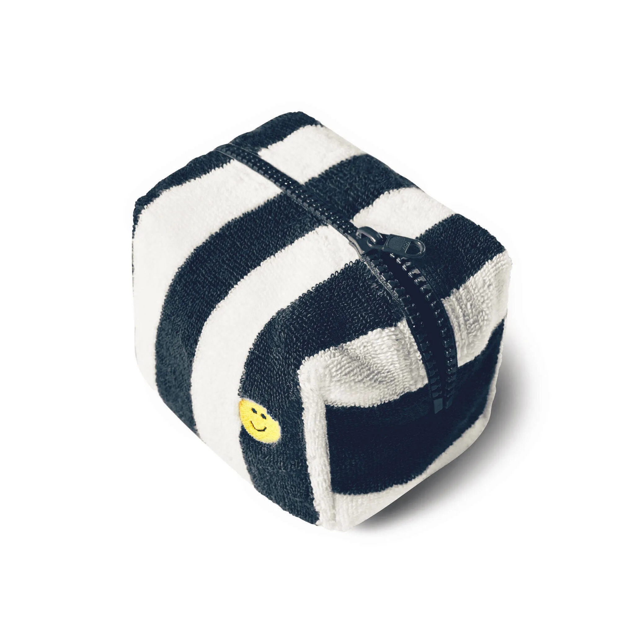 The Terry Pouch Small - Cream/Navy