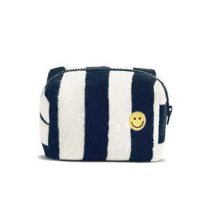 The Terry Pouch Small - Cream/Navy