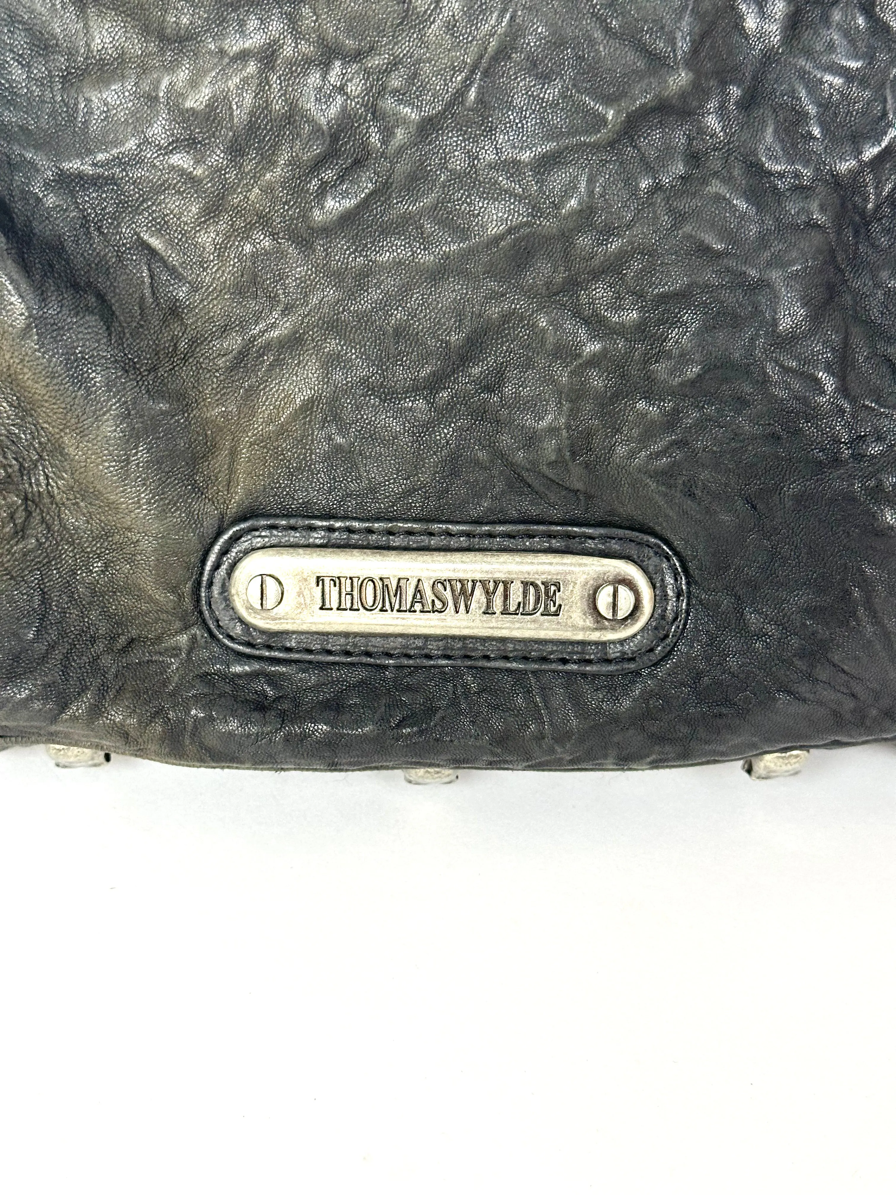 Thomas Wylde Skull Studded Chain Hobo Bag