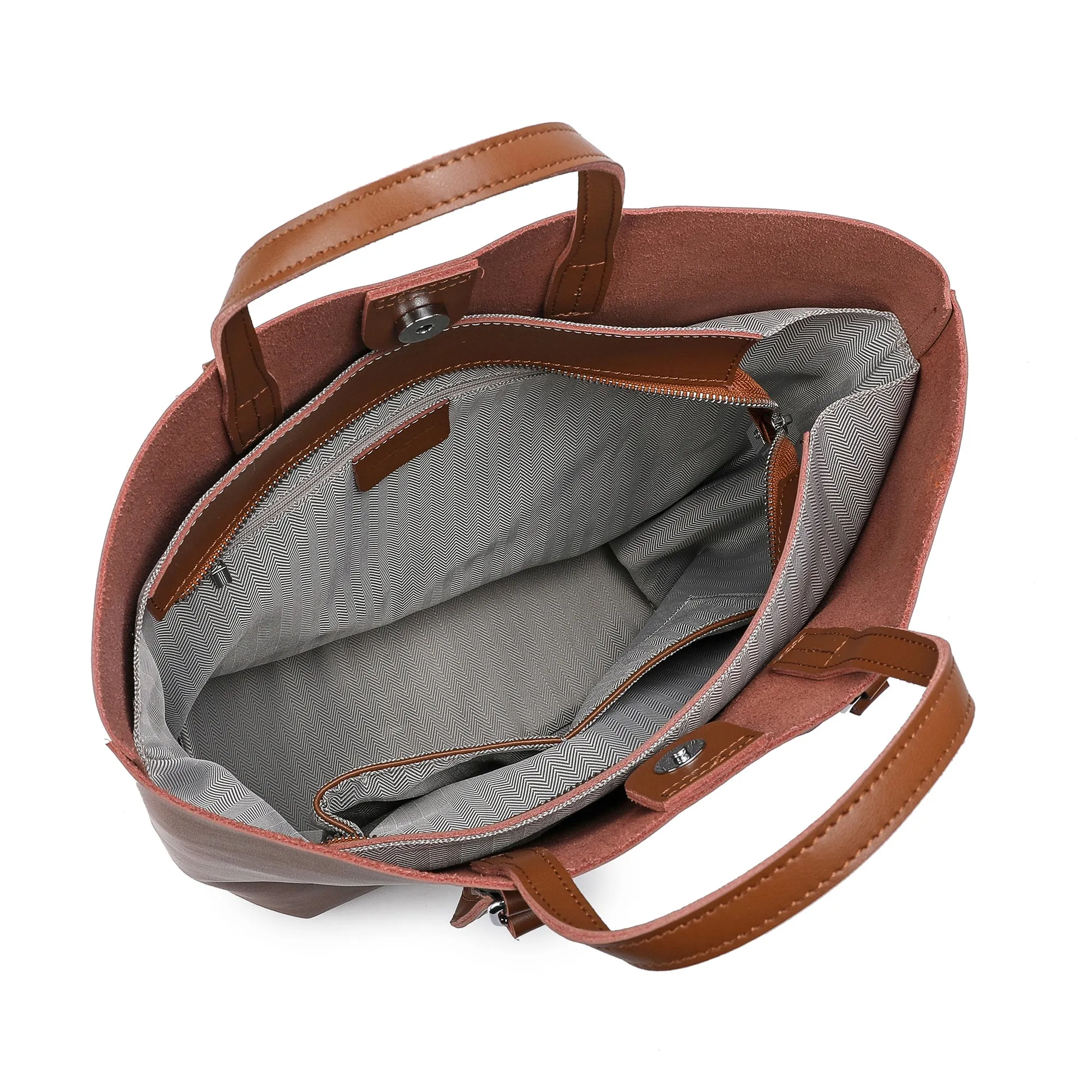 Tiffany & Fred Smooth Leather Top-handle Tote Bag