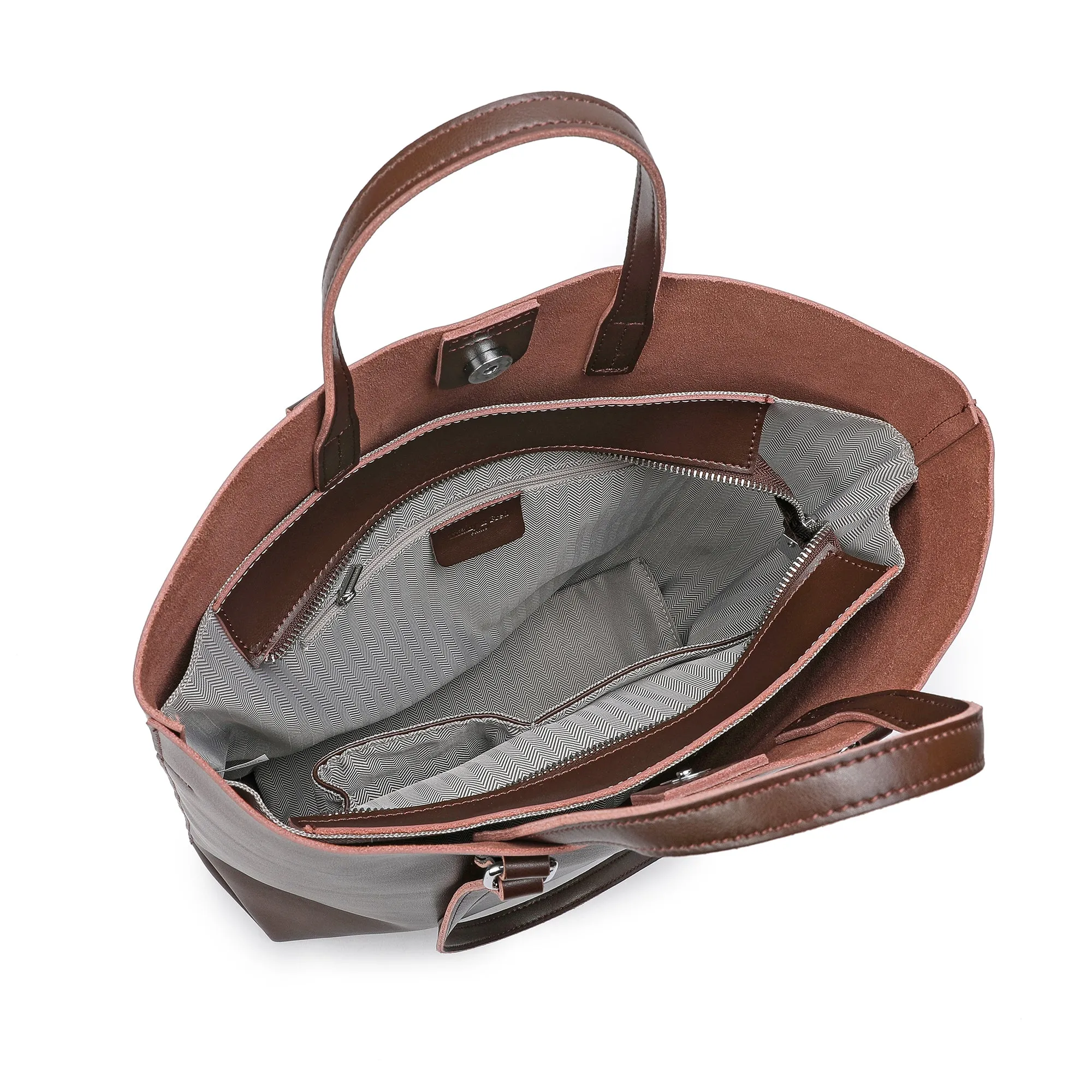 Tiffany & Fred Smooth Leather Top-handle Tote Bag