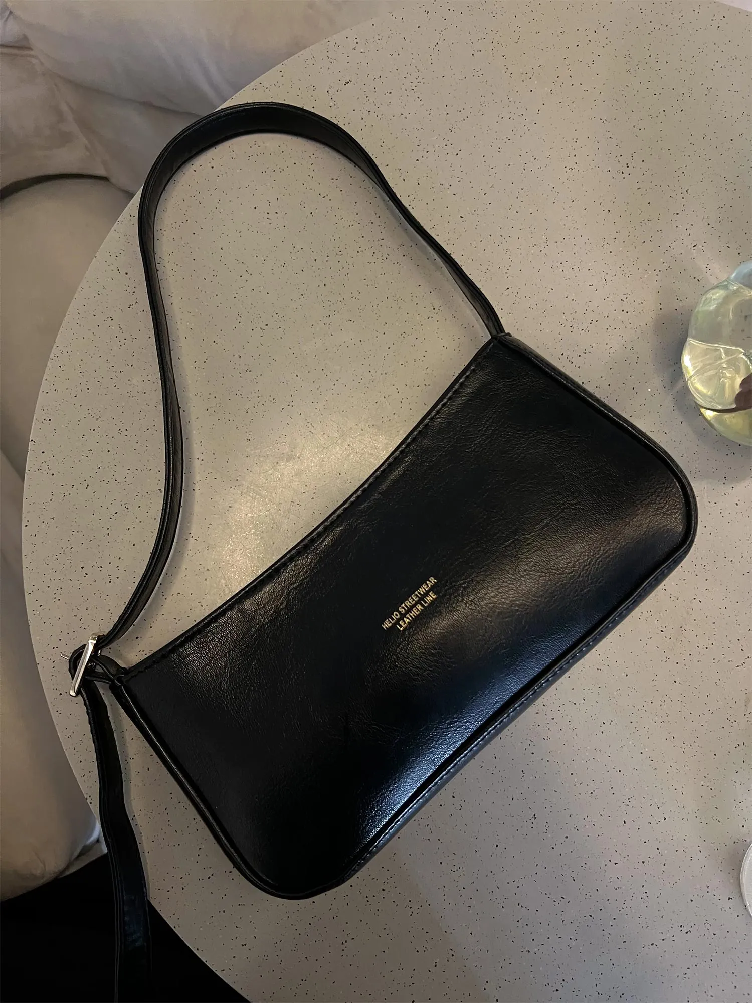 Token Shoulder Leather Bag - Helio
