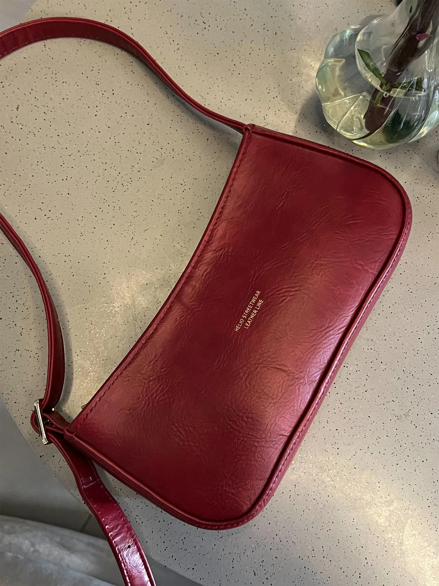 Token Shoulder Leather Bag - Helio