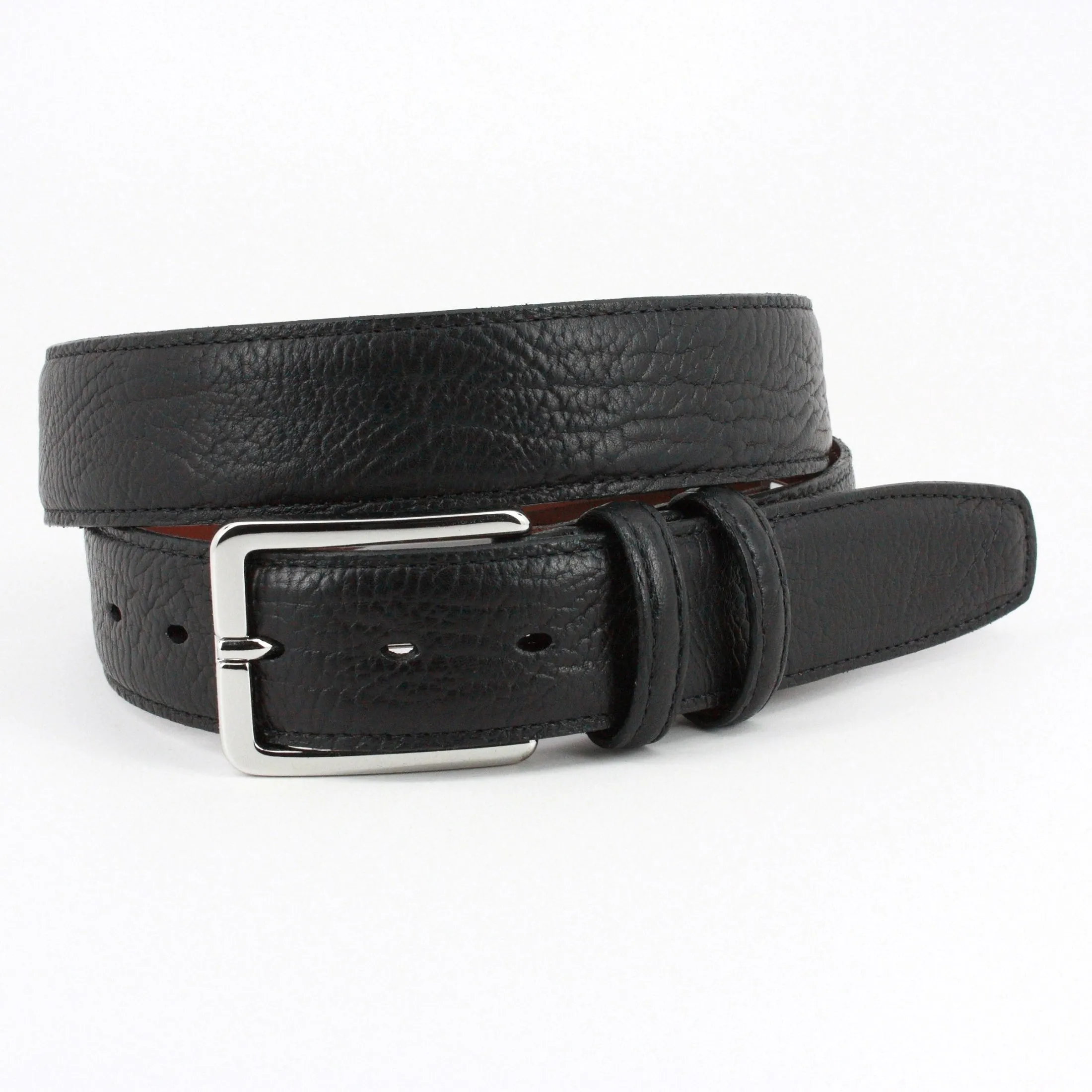 Torino Burnished Shrunken Bull Leather Belt