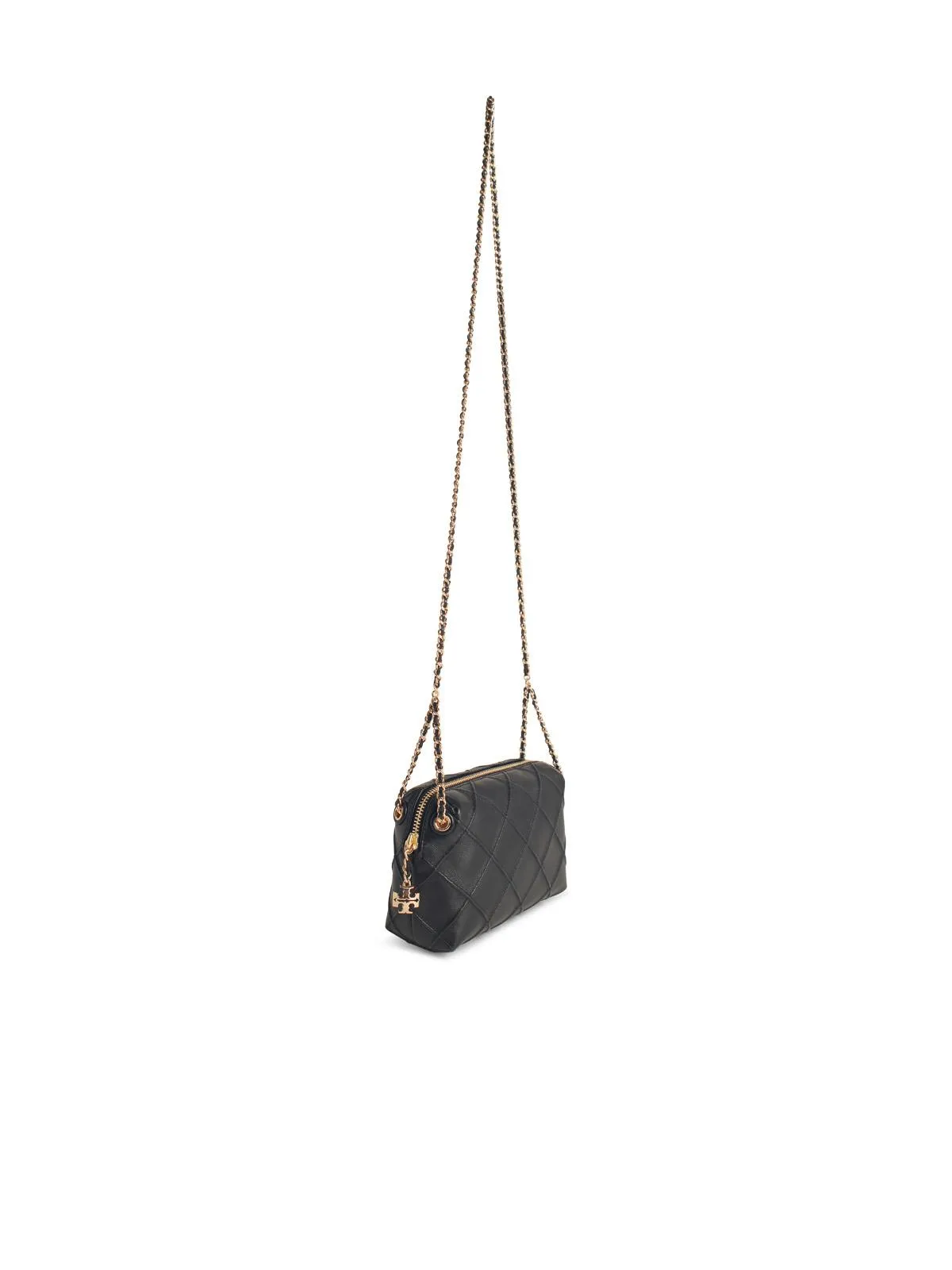 Tory Burch 'Fleming' Mini Black Lear Crossbody Bag