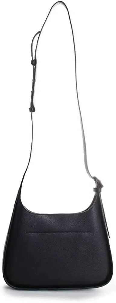 Tory Burch Miller Small Hobo Leather Black Shoulder Bag Handbag New