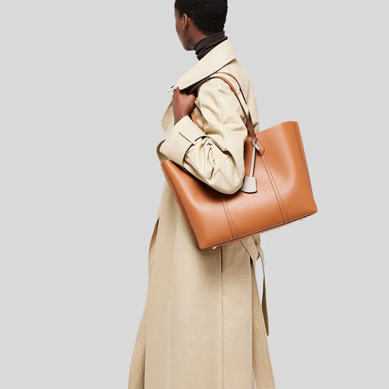 TORY BURCH Perry Triple Compartment Tote Light Umber RS-81932