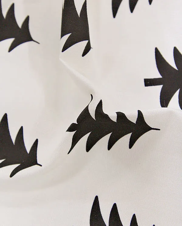 Trees Cotton Fabric, Black Trees Fabric, Oxford Cotton Fabric - By the Yard - 67981