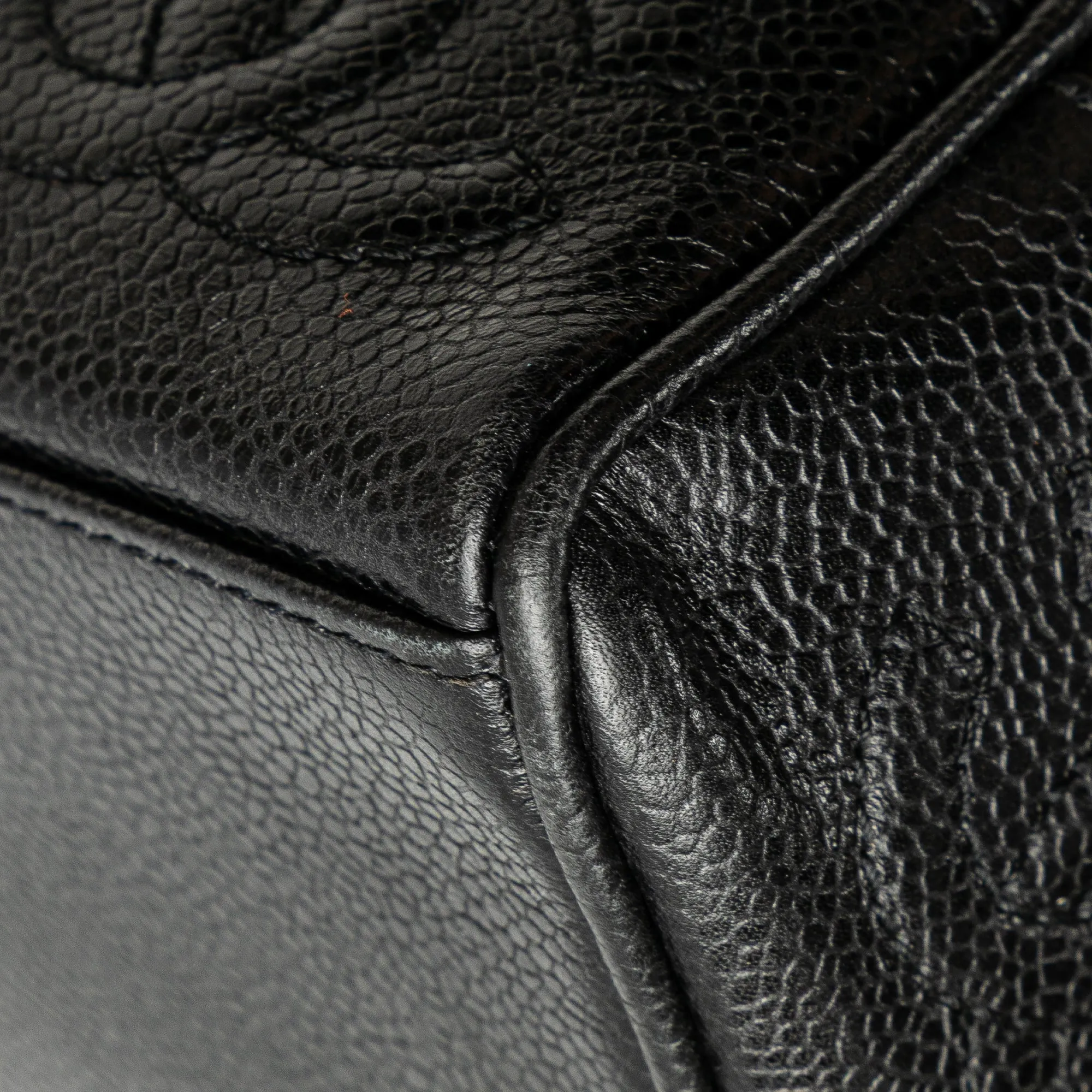 Triple CC Caviar Shoulder Bag
