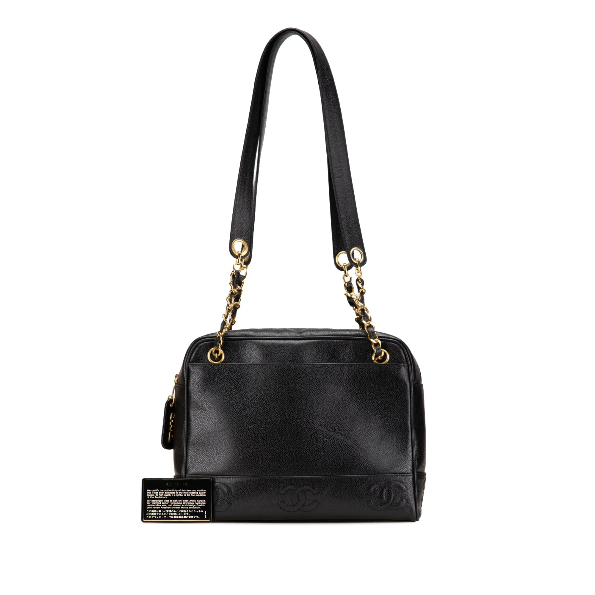 Triple CC Caviar Shoulder Bag
