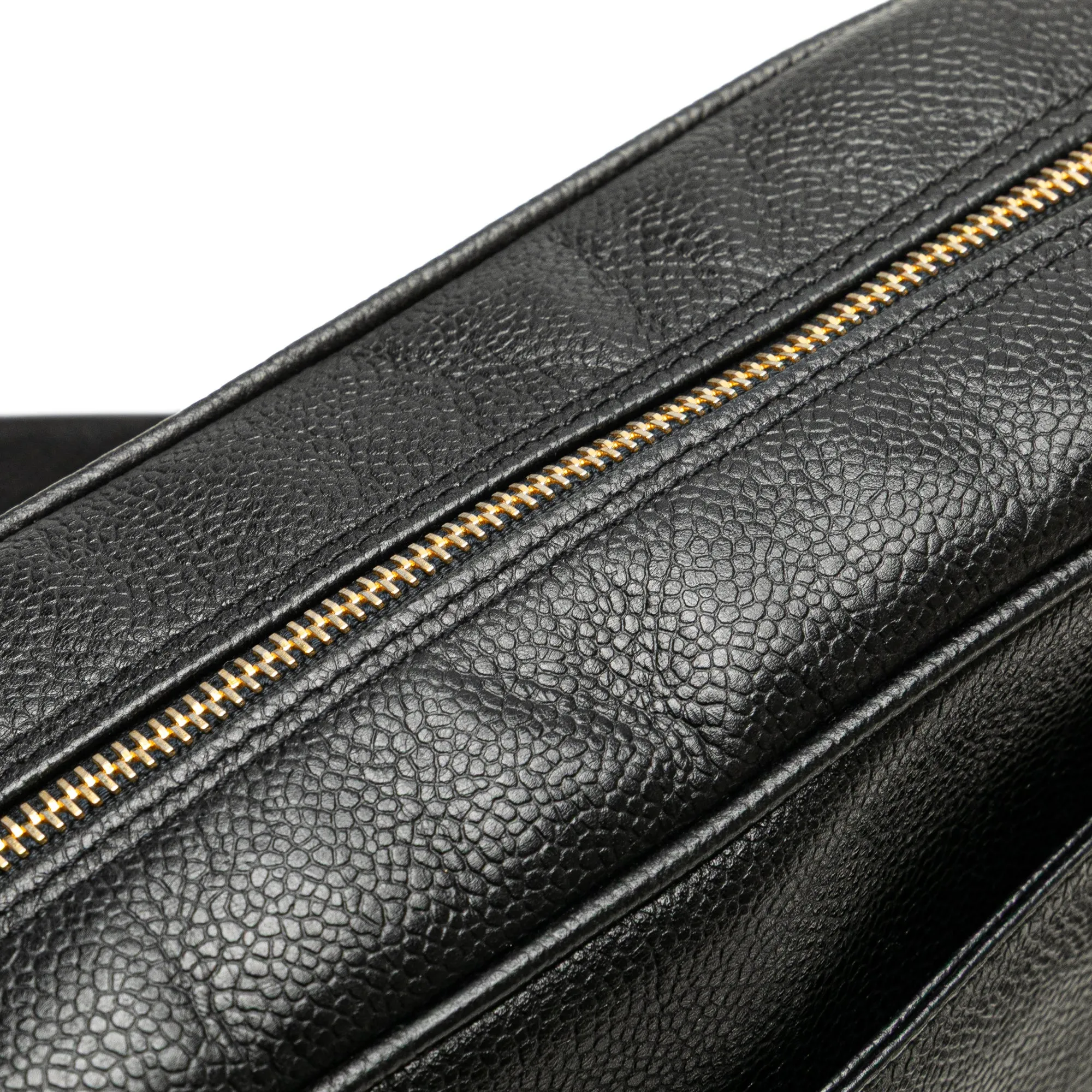 Triple CC Caviar Shoulder Bag
