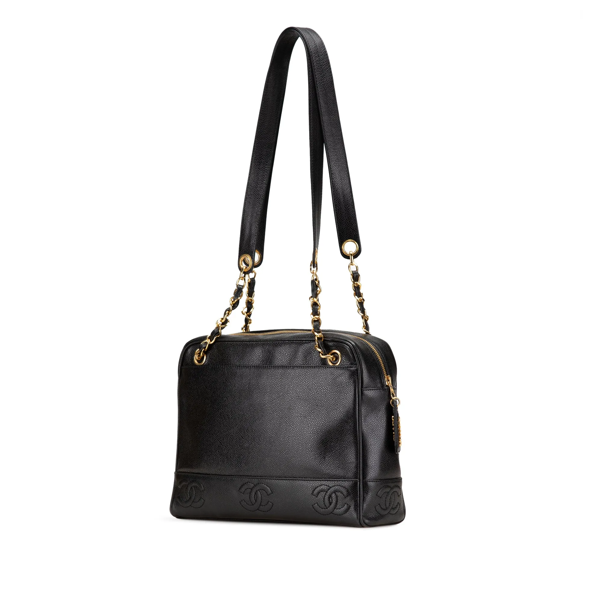 Triple CC Caviar Shoulder Bag