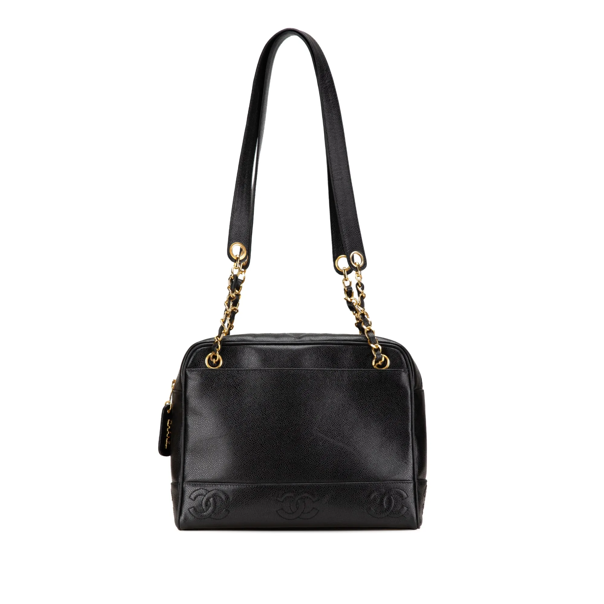 Triple CC Caviar Shoulder Bag