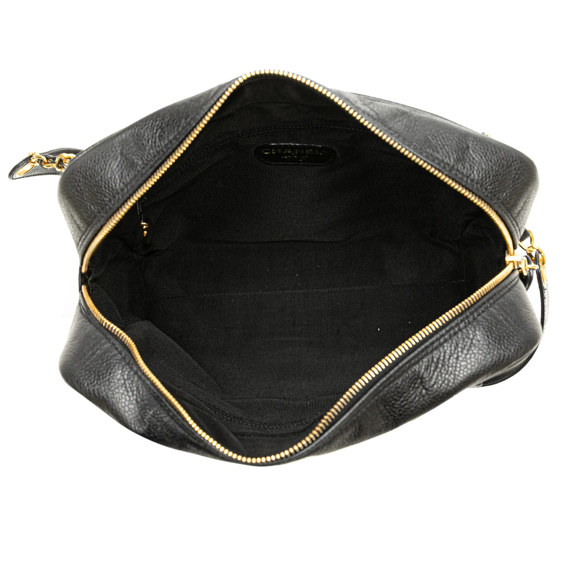Triple CC Caviar Shoulder Bag