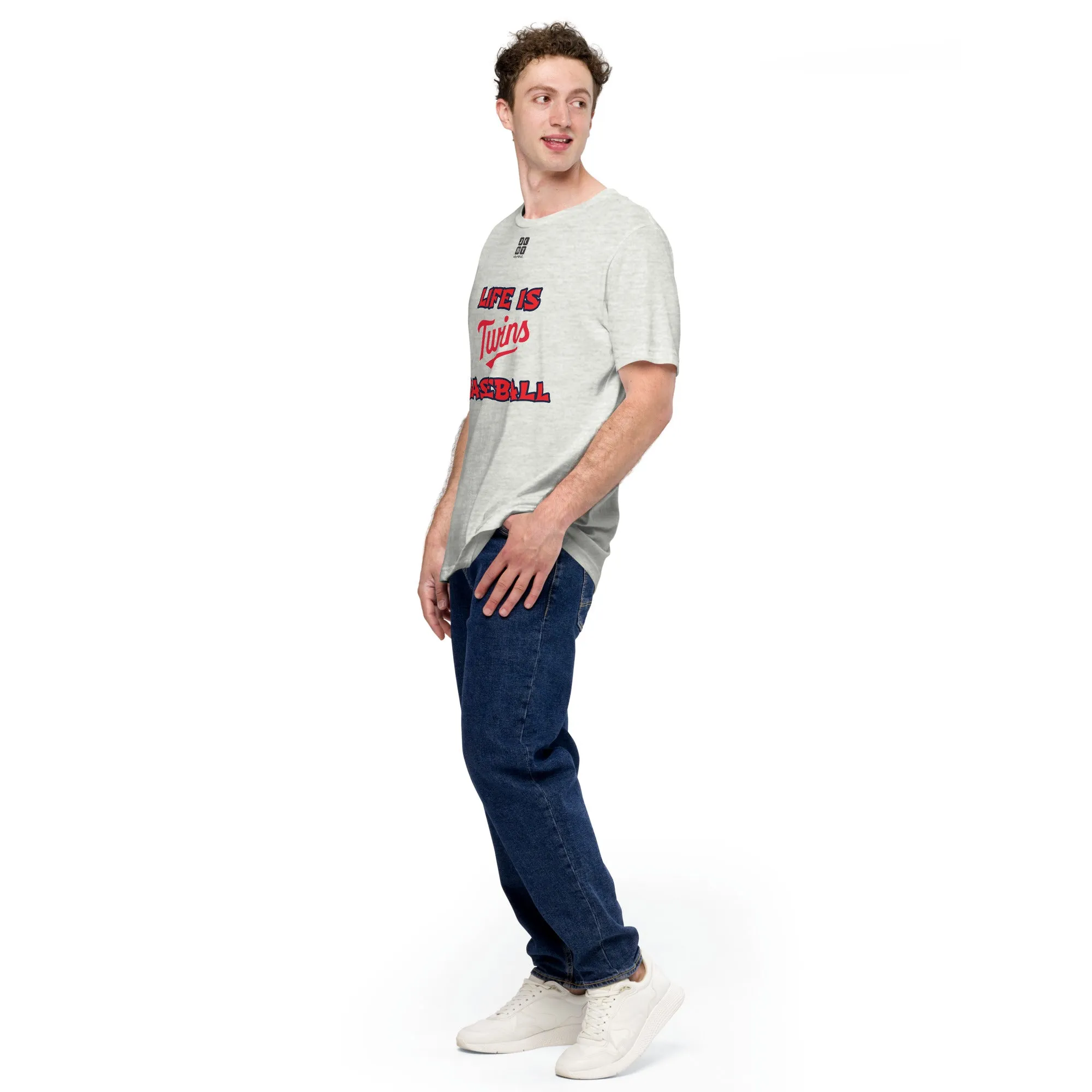 Unisex t-shirt "10105-0011-17 Life Is Twins Baseball (Black Logo)"