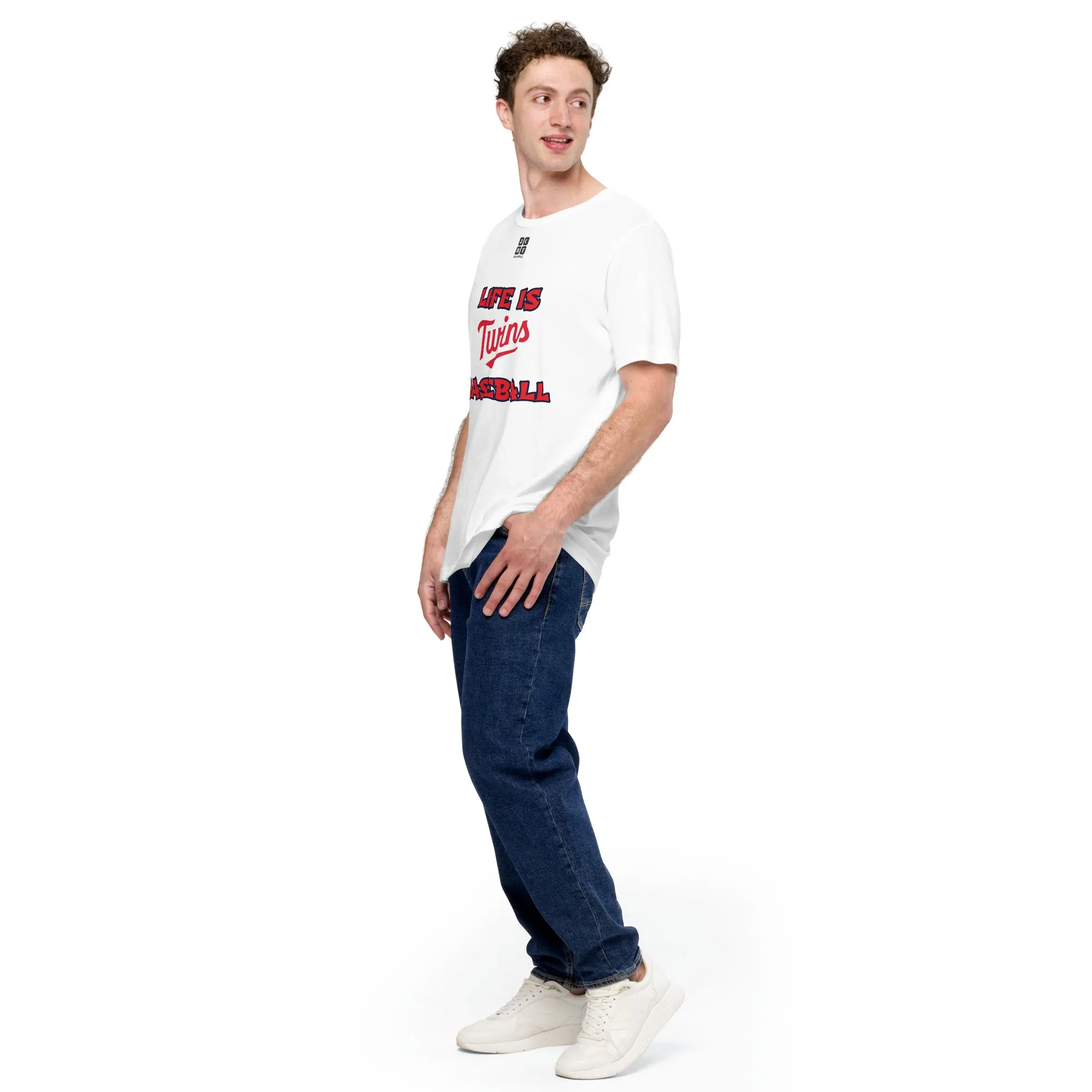 Unisex t-shirt "10105-0011-17 Life Is Twins Baseball (Black Logo)"