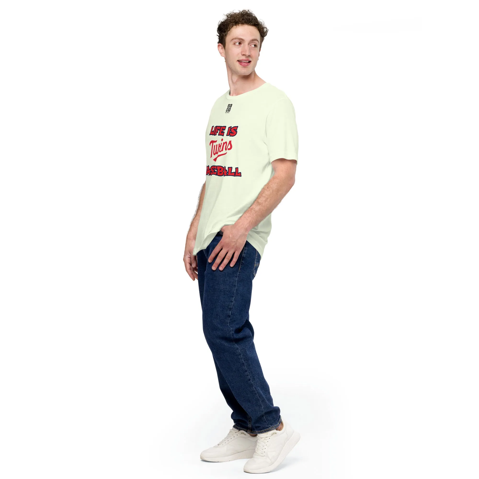 Unisex t-shirt "10105-0011-17 Life Is Twins Baseball (Black Logo)"