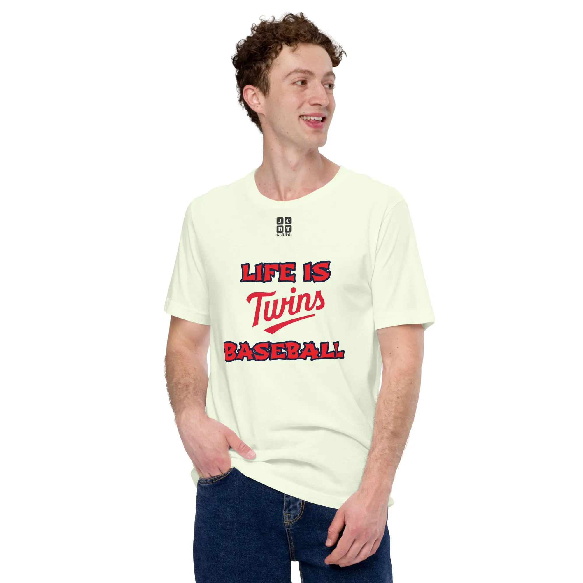 Unisex t-shirt "10105-0011-17 Life Is Twins Baseball (Black Logo)"