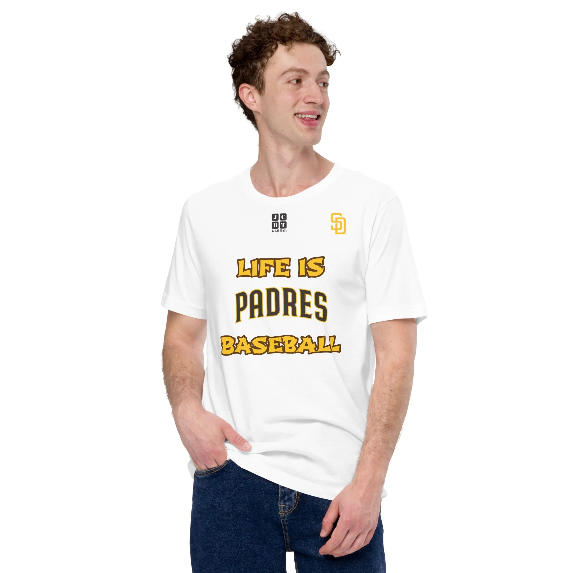 Unisex t-shirt "10105-0011-23 Life Is Padres Baseball (Black Logo)"