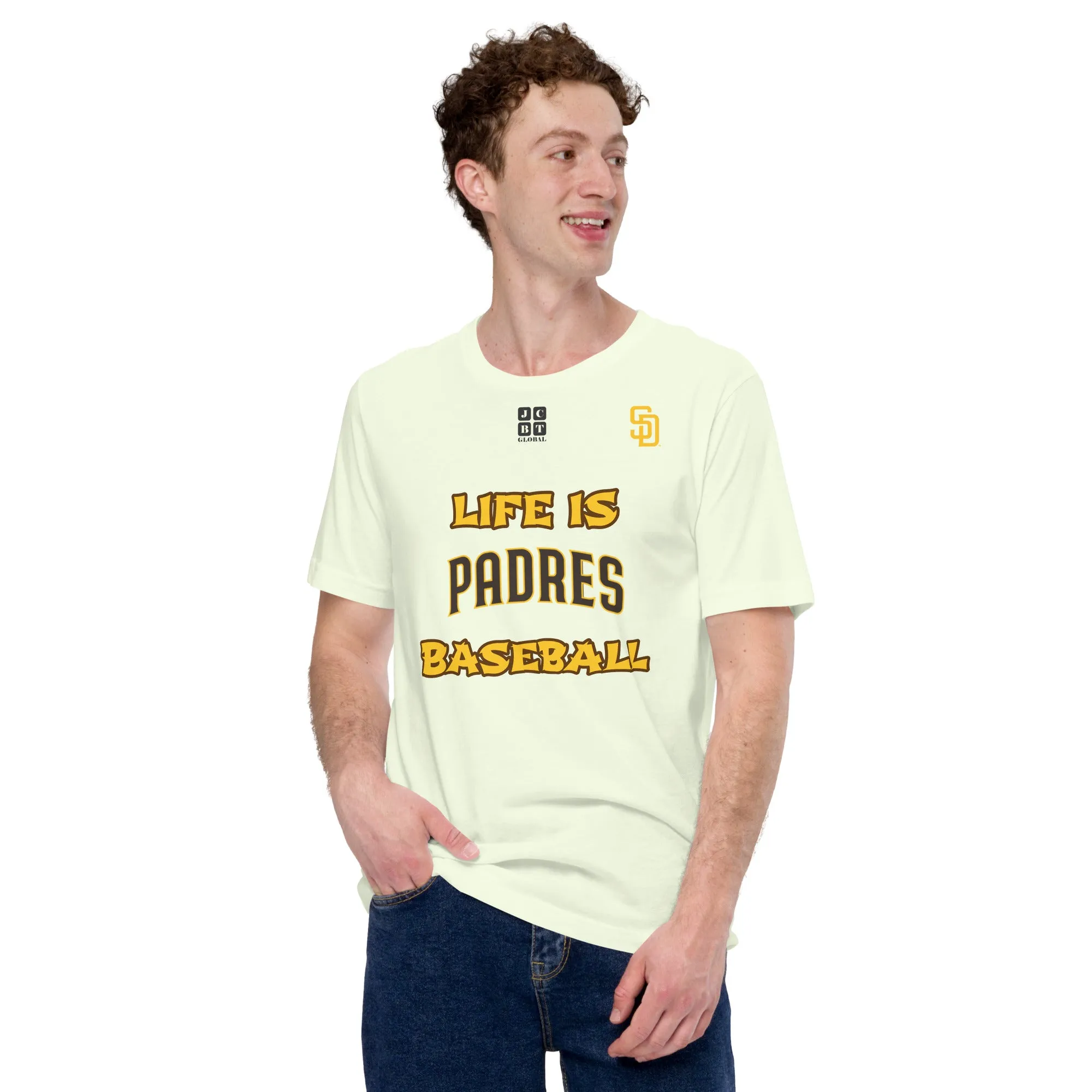 Unisex t-shirt "10105-0011-23 Life Is Padres Baseball (Black Logo)"