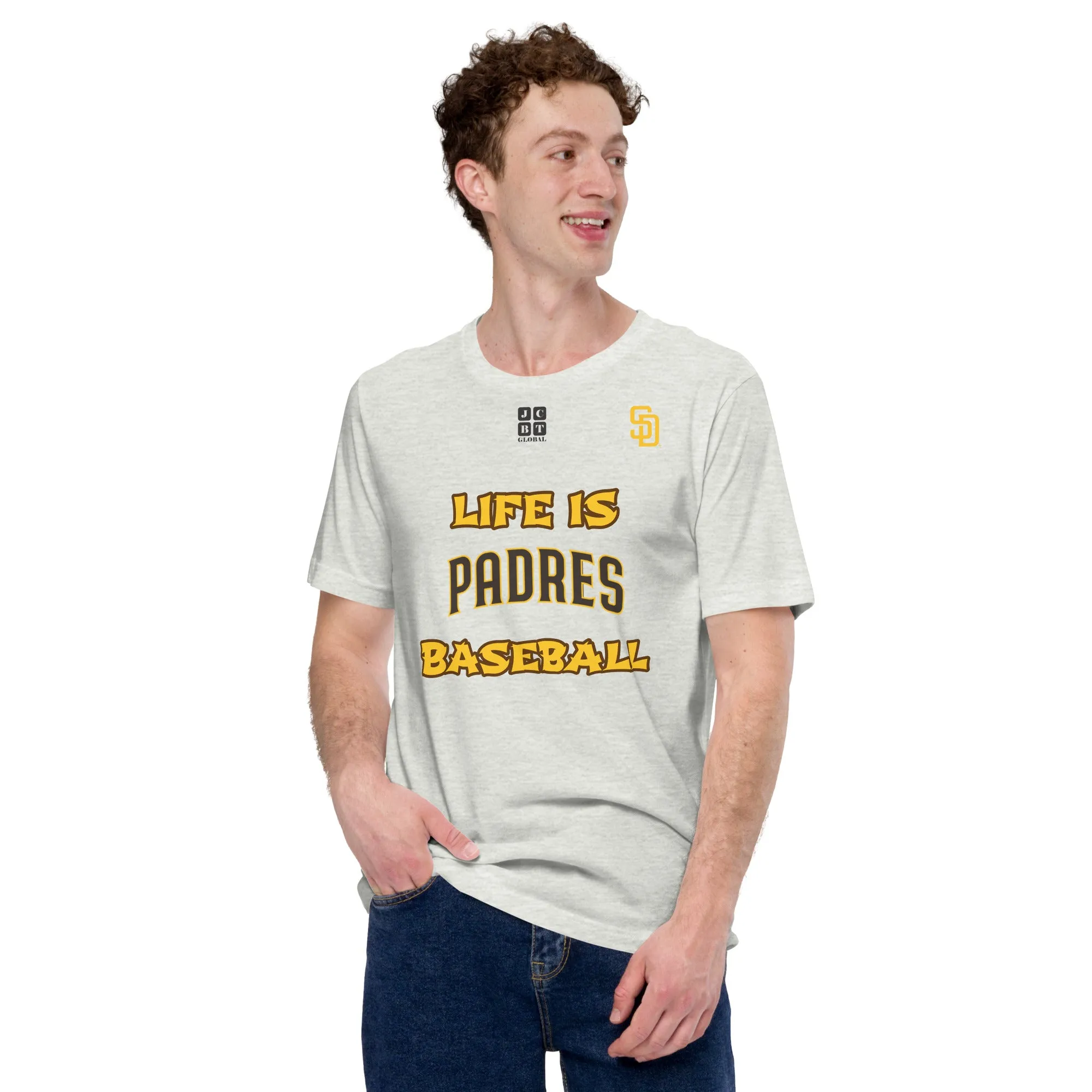 Unisex t-shirt "10105-0011-23 Life Is Padres Baseball (Black Logo)"
