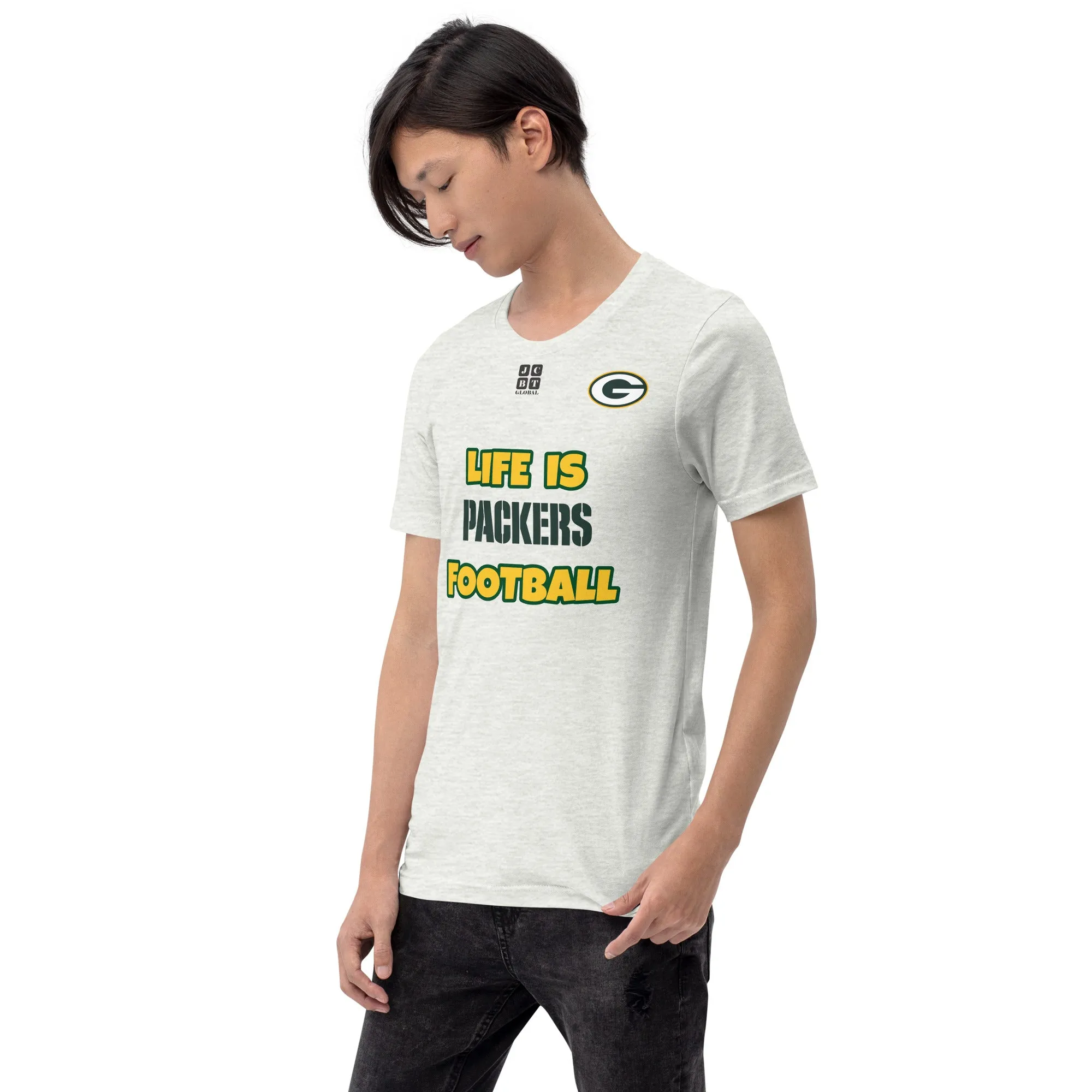 Unisex t-shirt "10107-0011-12 Life Is Packers Football (Black Logo)"
