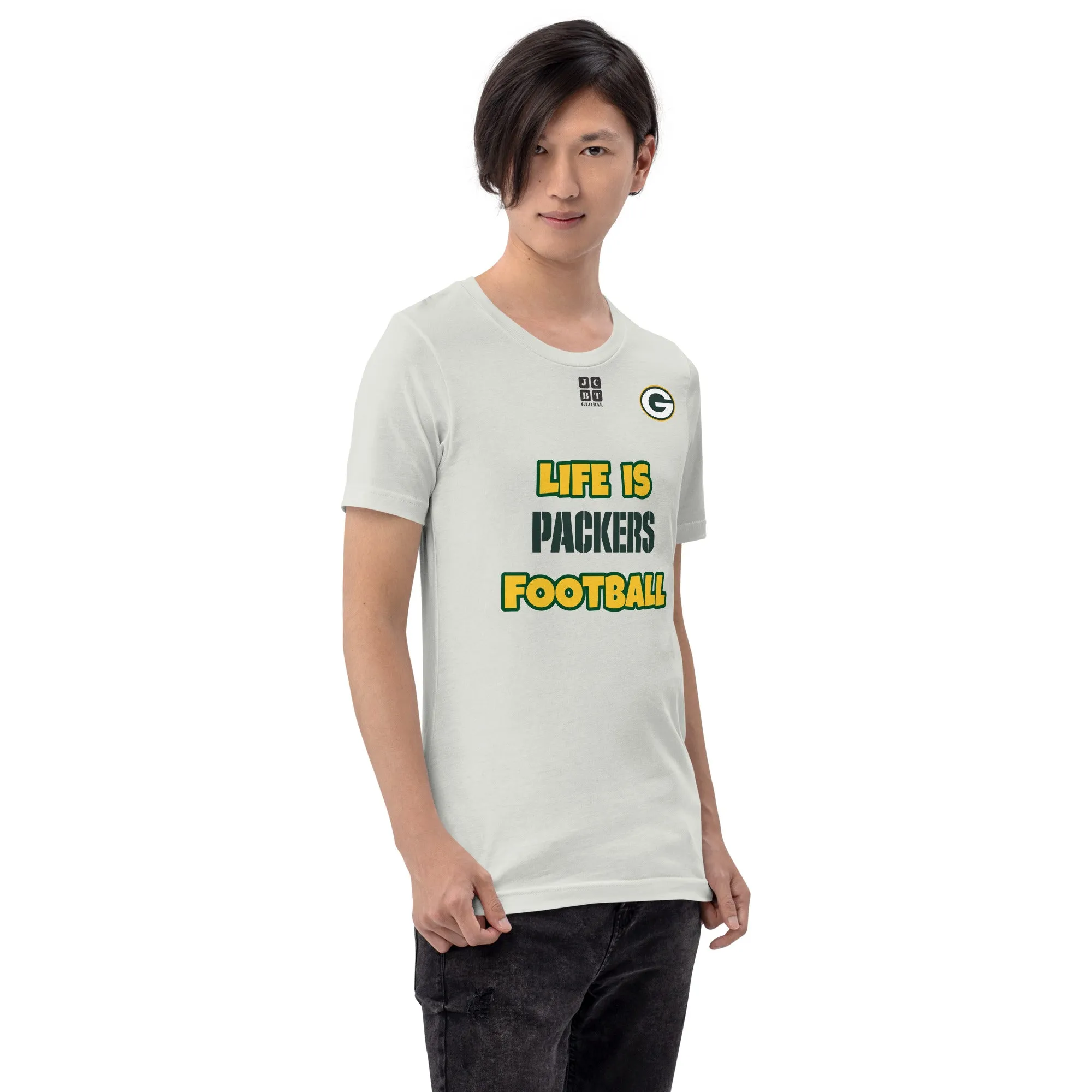 Unisex t-shirt "10107-0011-12 Life Is Packers Football (Black Logo)"