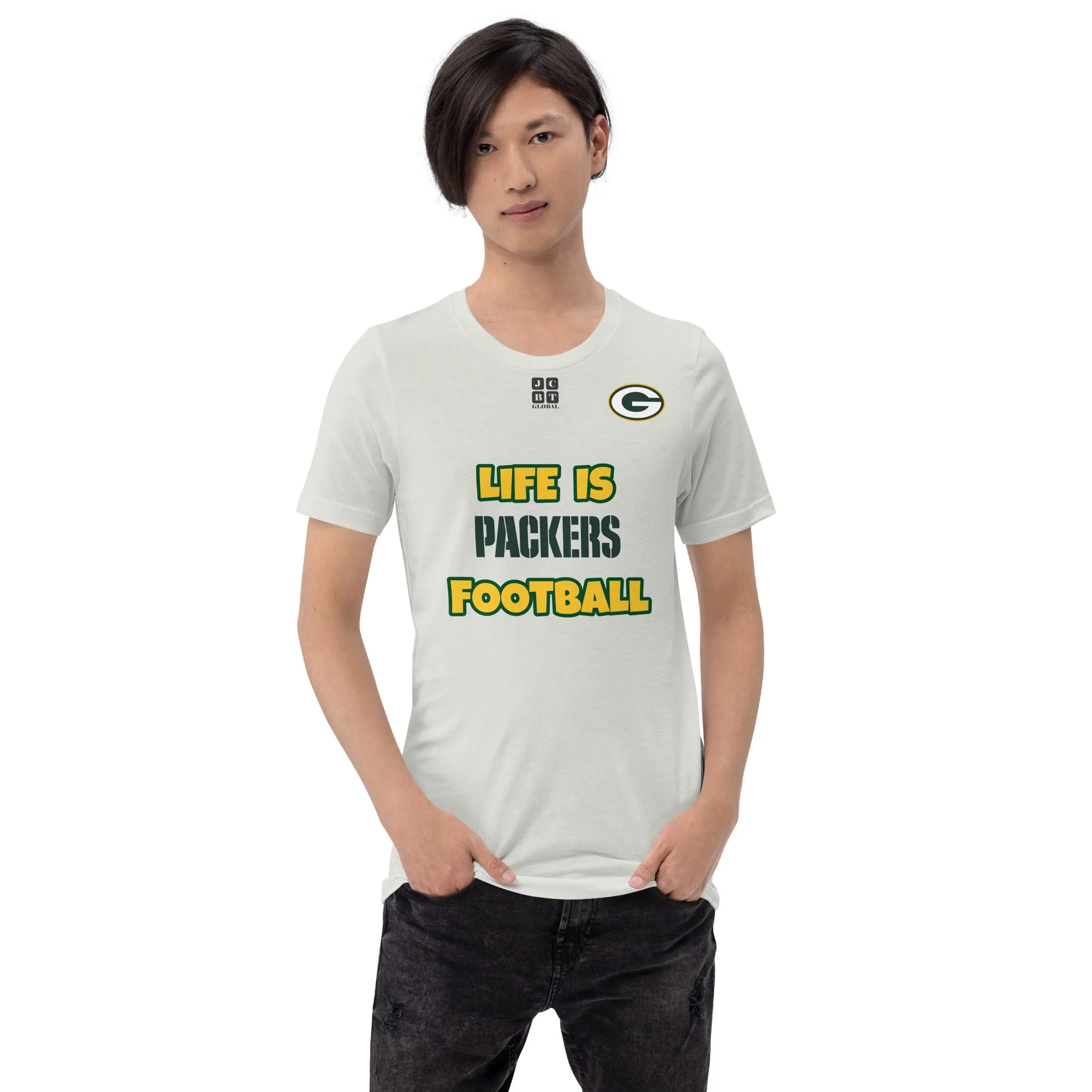 Unisex t-shirt "10107-0011-12 Life Is Packers Football (Black Logo)"