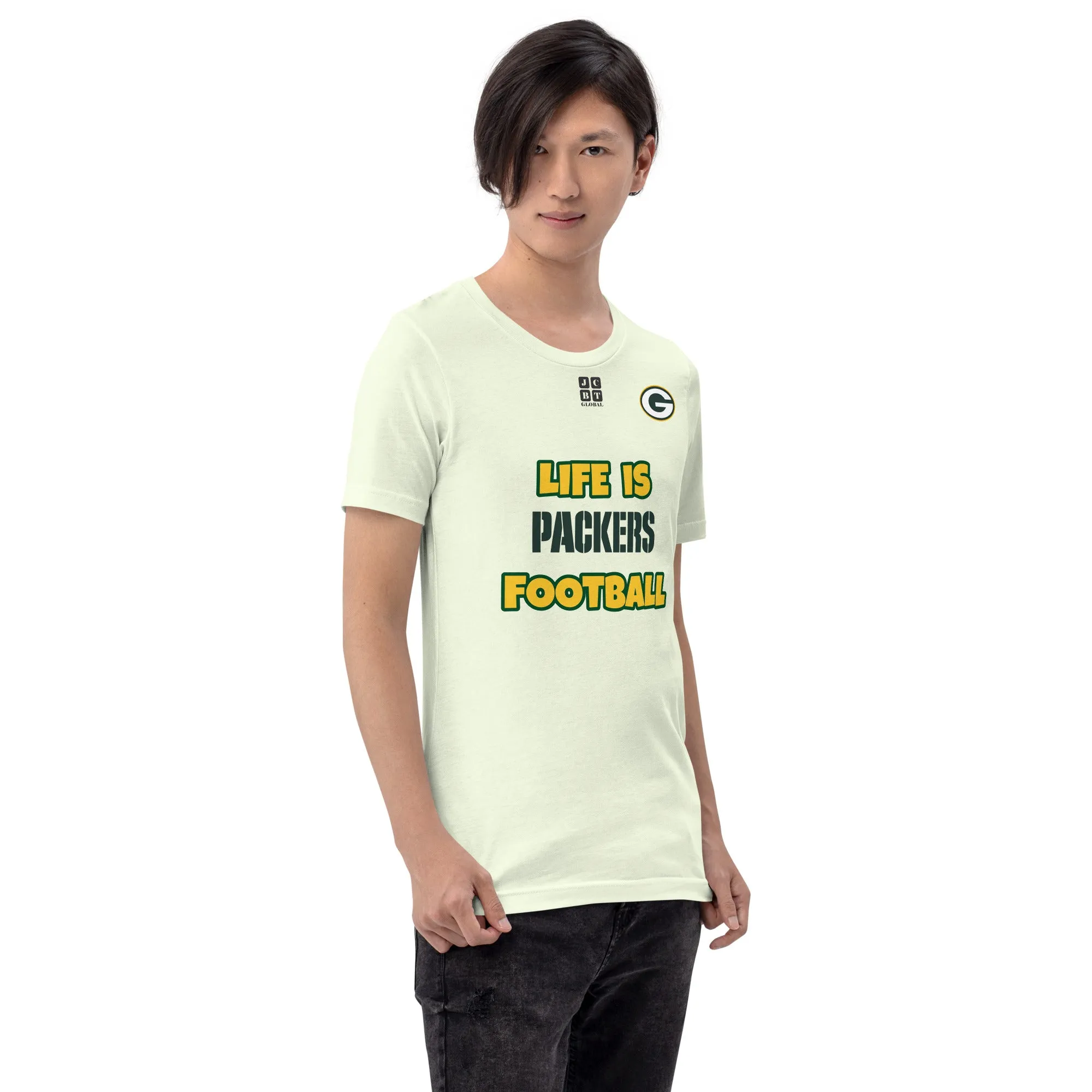 Unisex t-shirt "10107-0011-12 Life Is Packers Football (Black Logo)"