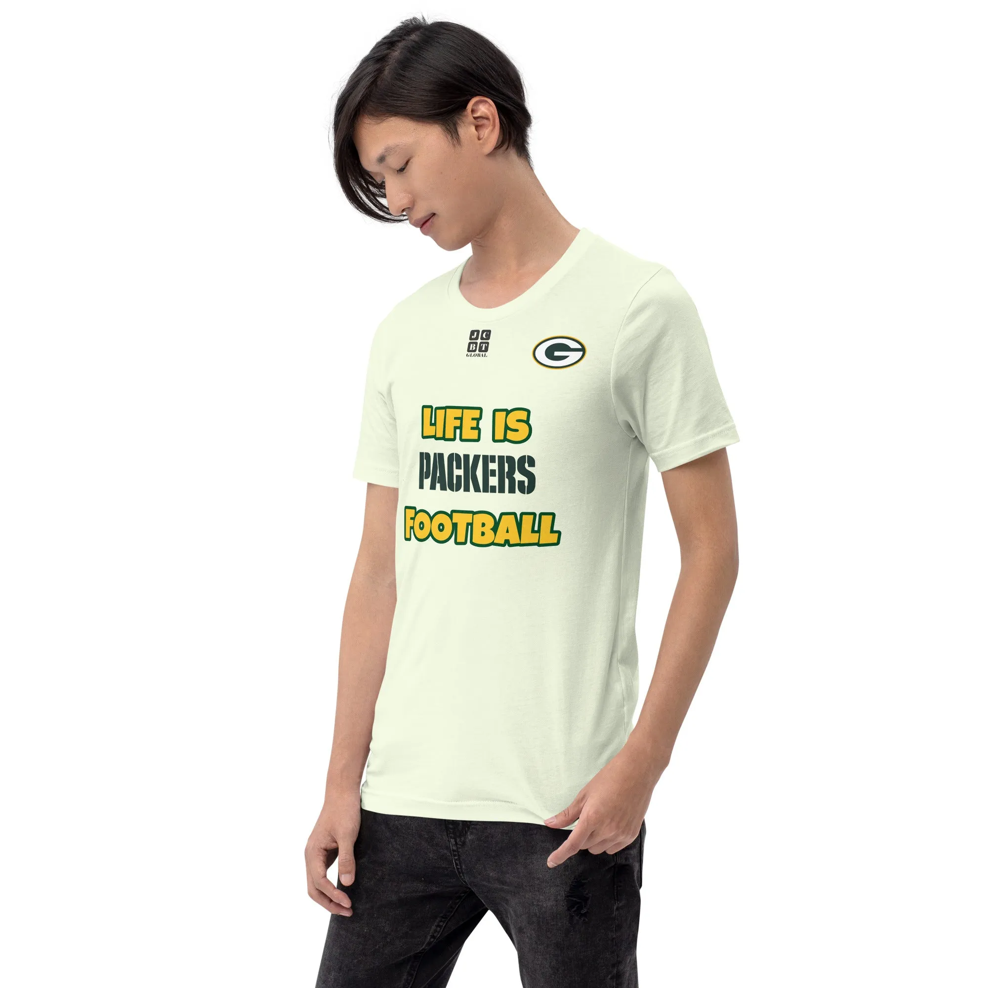 Unisex t-shirt "10107-0011-12 Life Is Packers Football (Black Logo)"