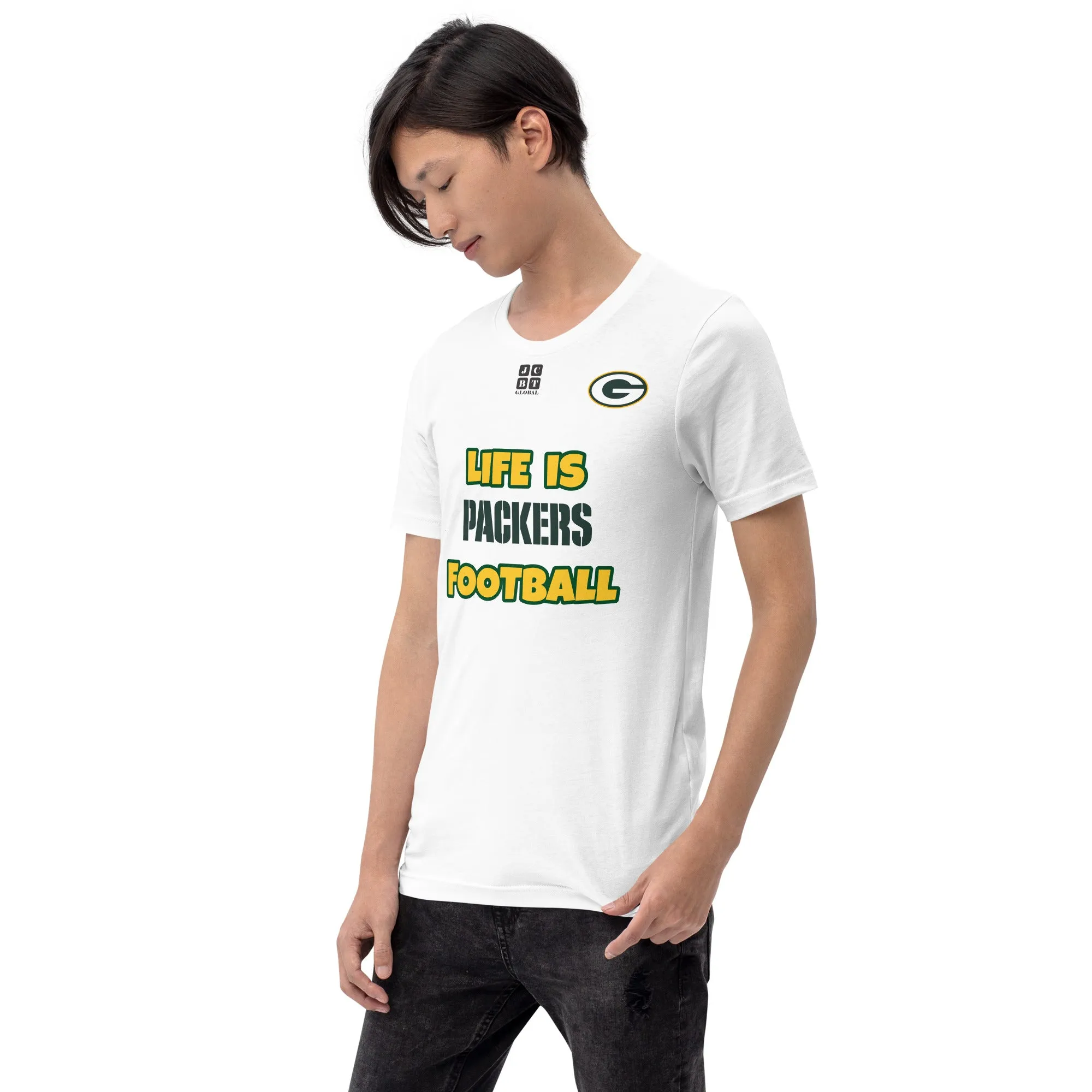 Unisex t-shirt "10107-0011-12 Life Is Packers Football (Black Logo)"