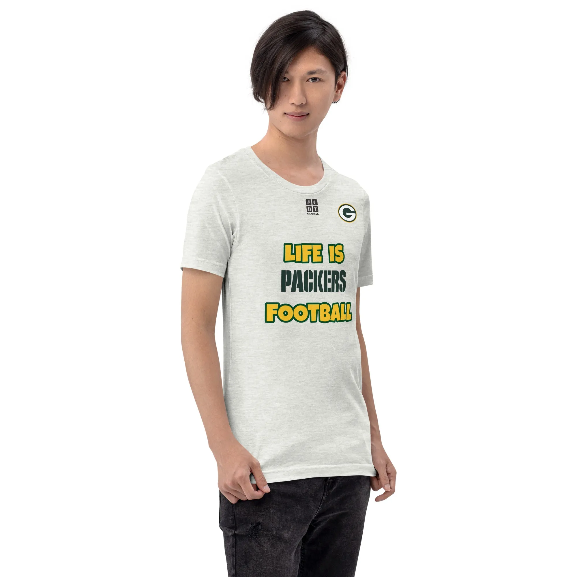 Unisex t-shirt "10107-0011-12 Life Is Packers Football (Black Logo)"