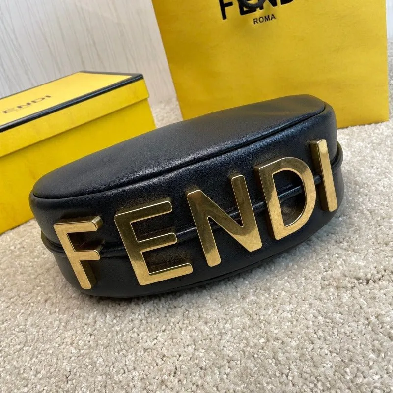 VELORA - Fendigraphy Hobo Bag Black