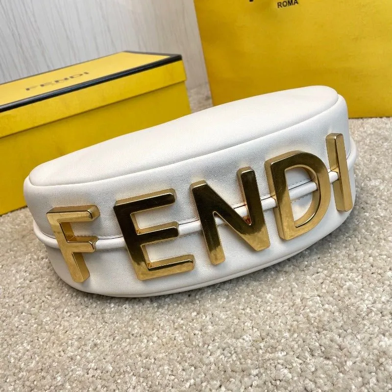 VELORA - Fendigraphy Hobo Bag White