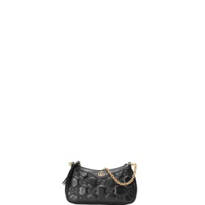 VELORA - GG Matelassé Shoulder Bag Black