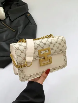 Vintage Floral Single-Shoulder Chain Bag