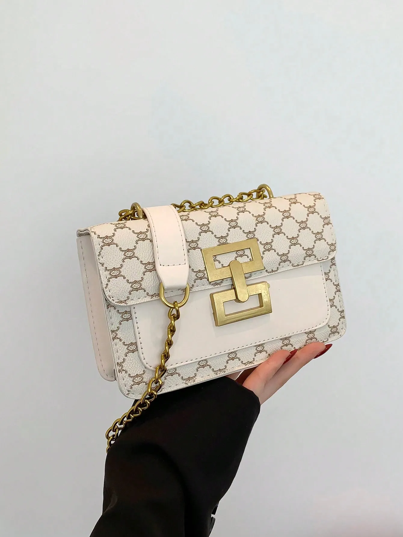 Vintage Floral Single-Shoulder Chain Bag