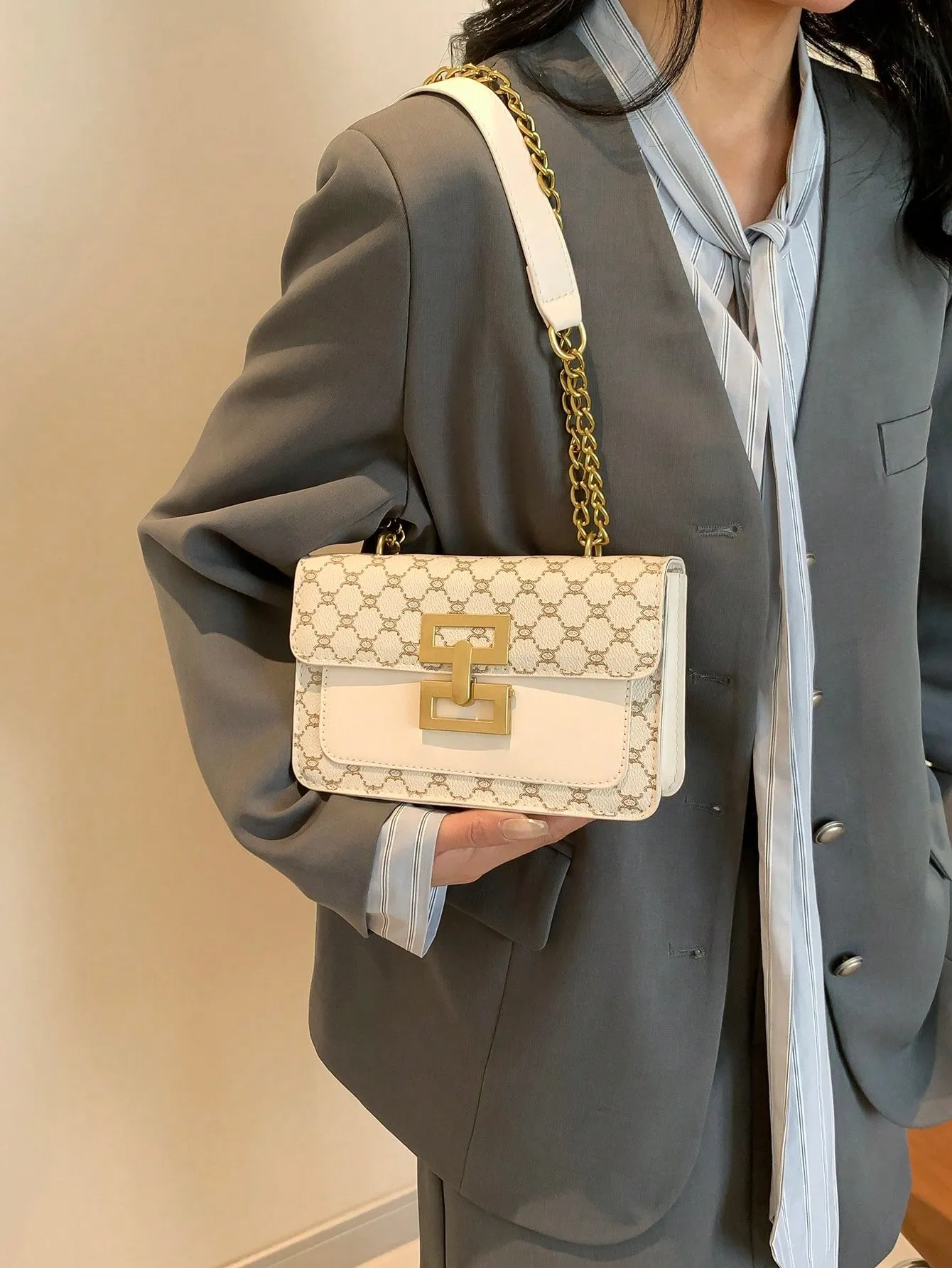 Vintage Floral Single-Shoulder Chain Bag