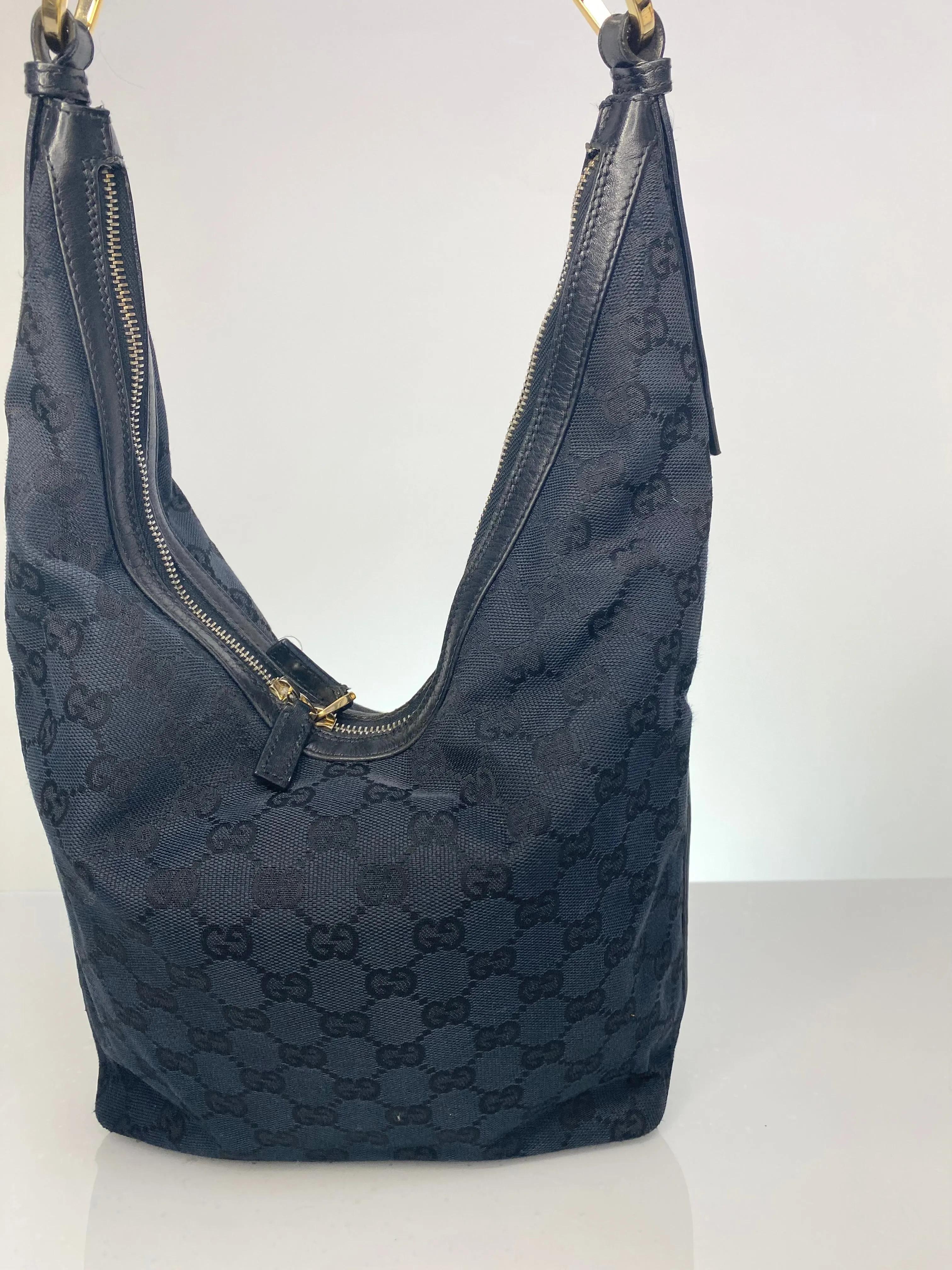 Vintage Gucci Structured Hobo Shoulder Bag