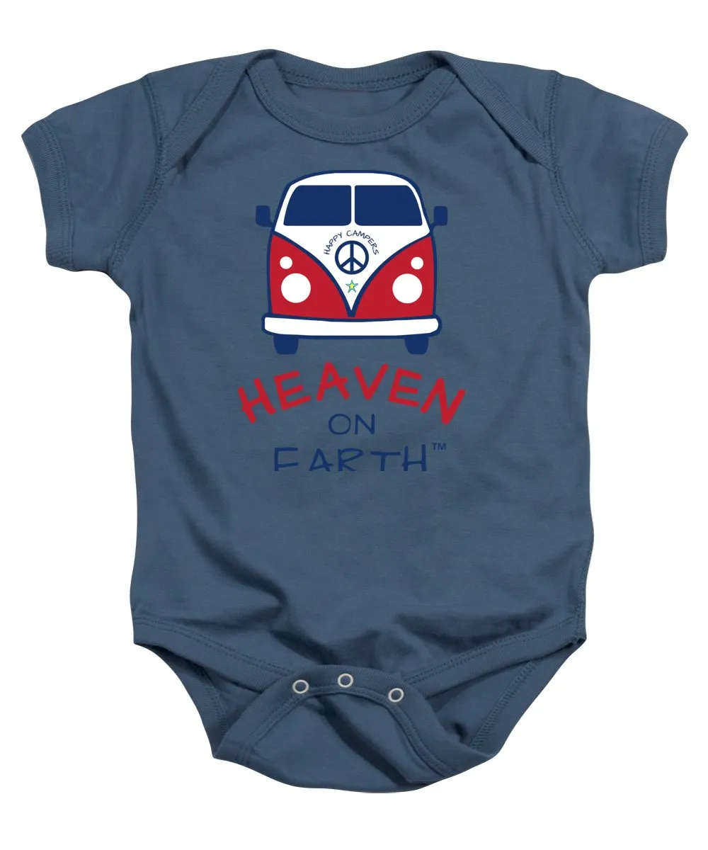 Vw Happy Camper Heaven On Earth - Baby Onesie