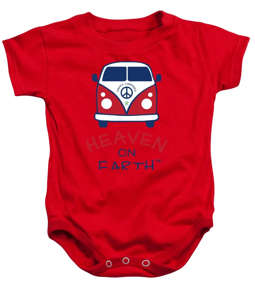 Vw Happy Camper Heaven On Earth - Baby Onesie