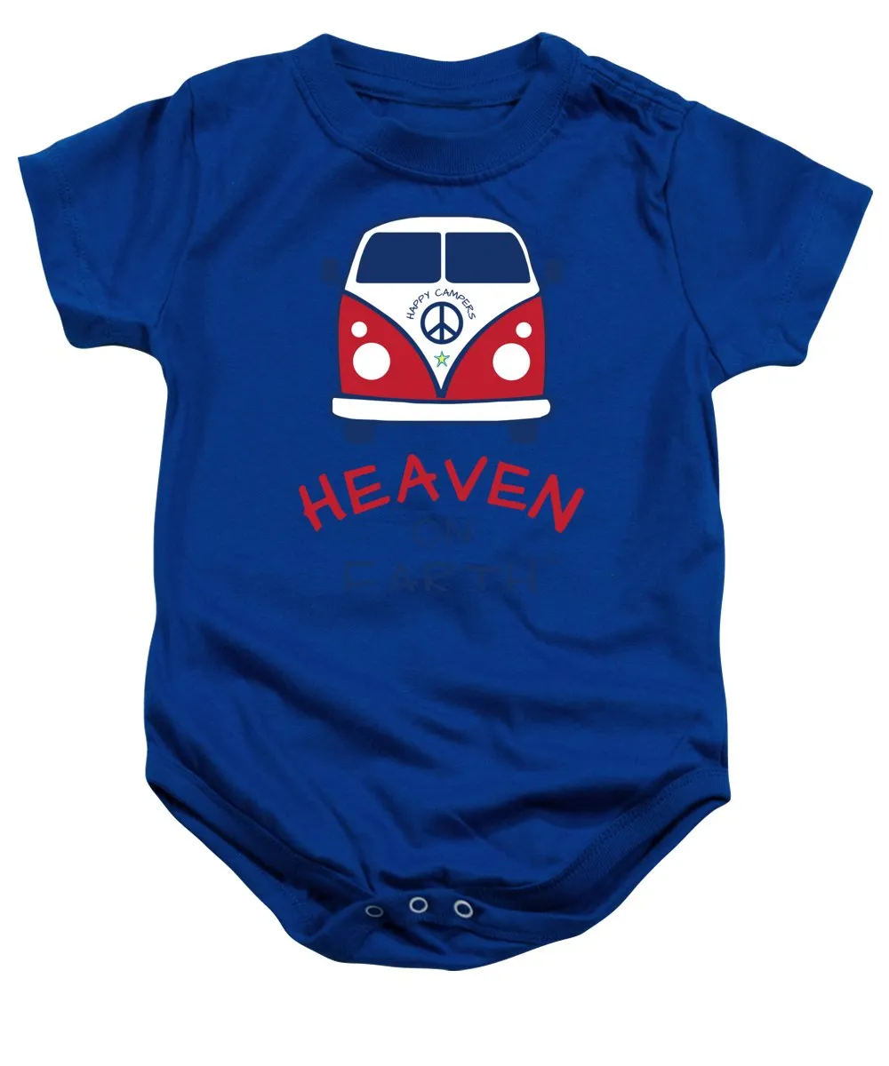 Vw Happy Camper Heaven On Earth - Baby Onesie