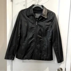 Wilsons Leather Women’s Riding Jacket Sz S Black W/ Thinsulate Zip Out Liner