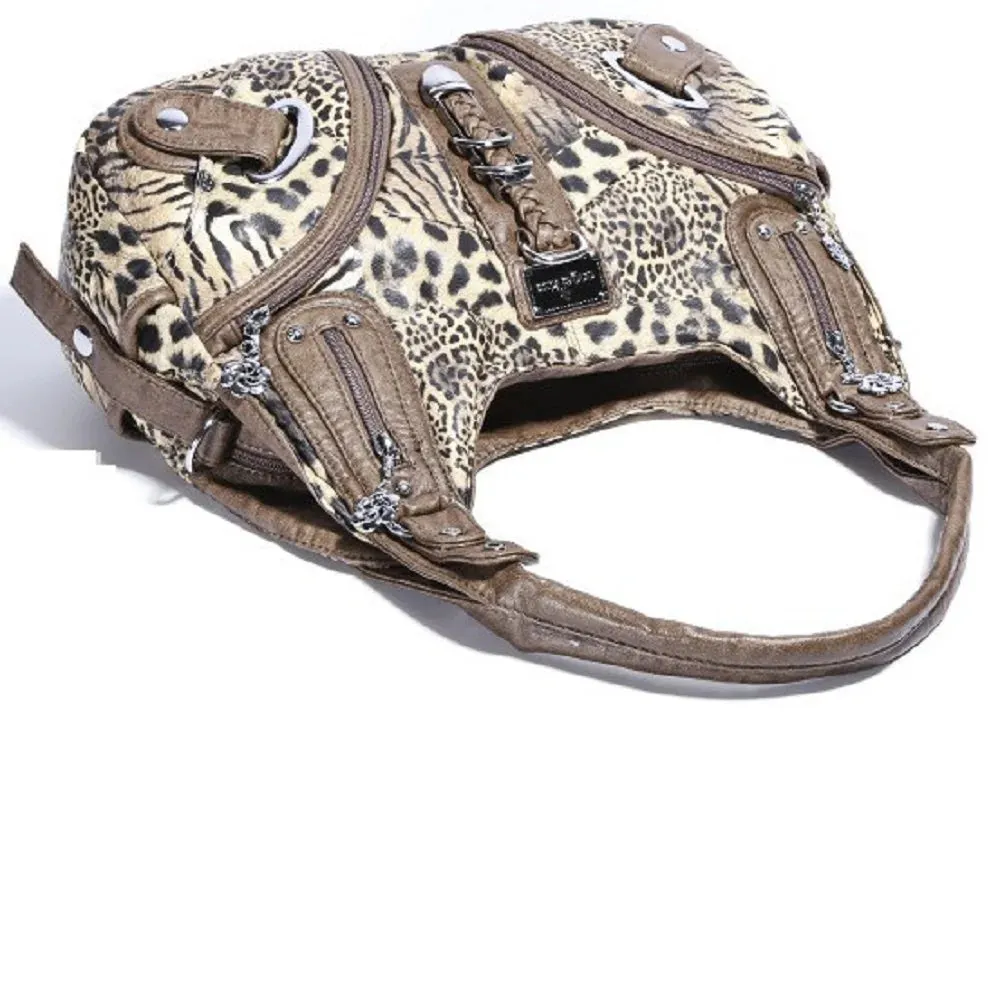 Women Leopard Hobos Tote Bag