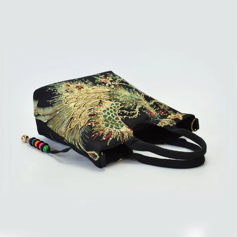 Women Shoulder Bag Peacock Ethnic Style