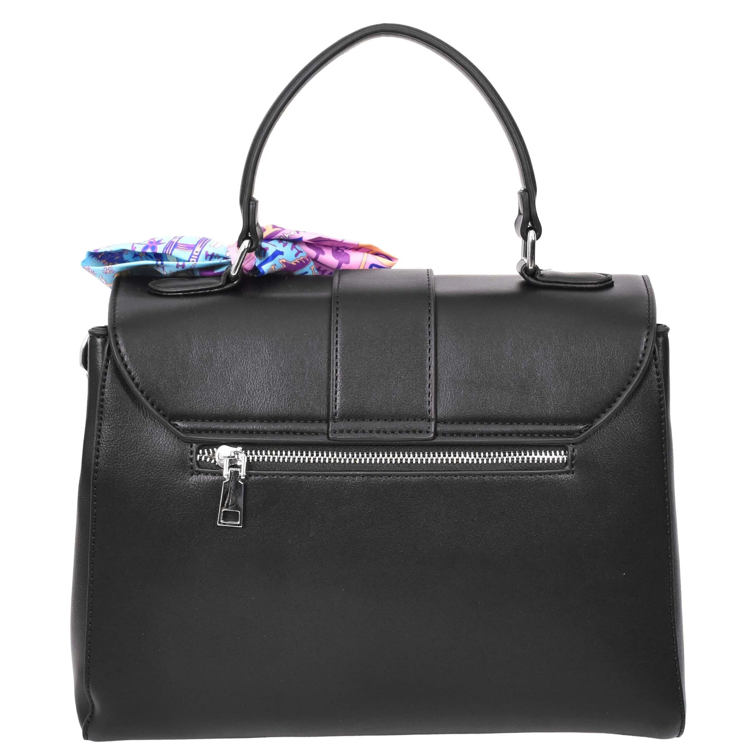 Womens Handbag Faux Leather Top Handle Doctors Bag Outgoing Fashion Tote A897 Black